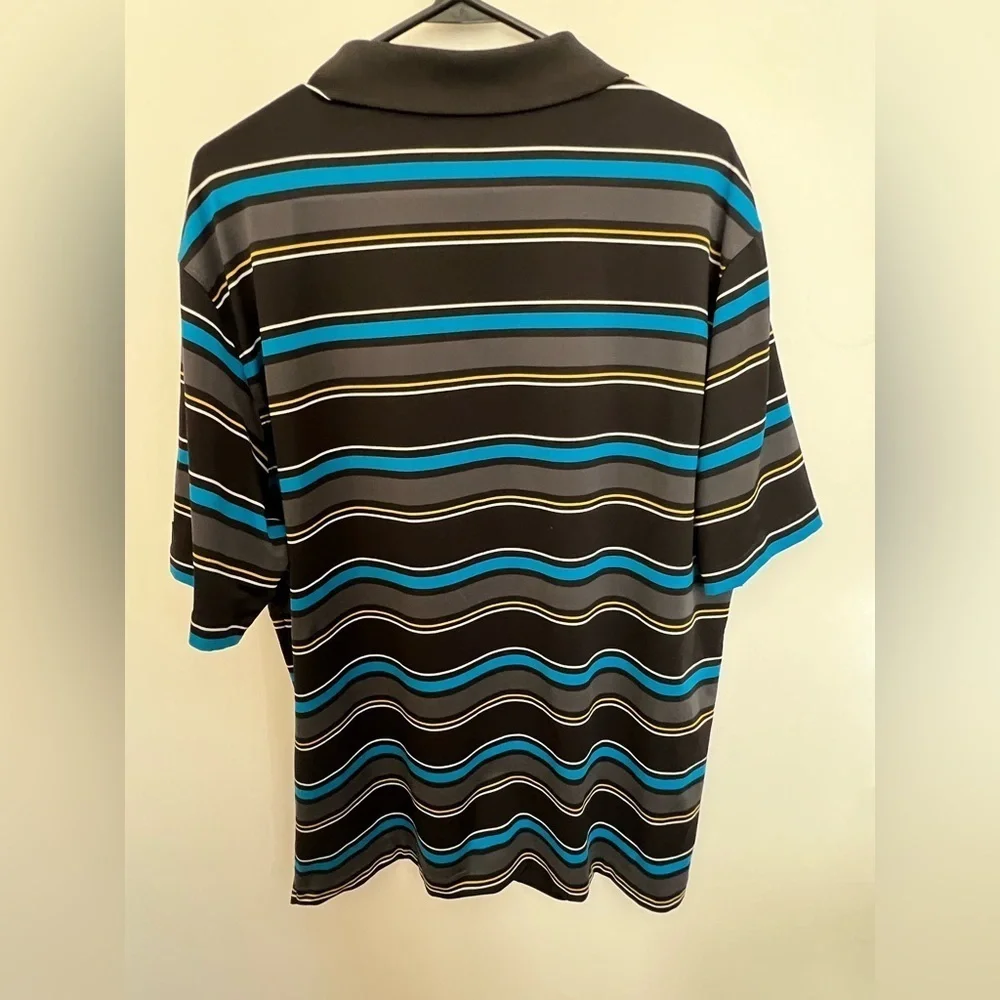 NIKE GOLF DRI-FIT SIZE LARGE MEN’S GOLF SHIRT. MULTI COLORED